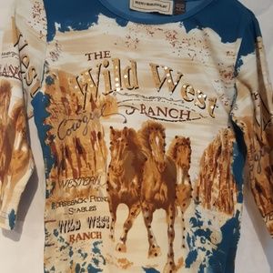 Bit and Bridle 3/4 sleeve Top